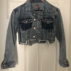 Cropped denim jacket